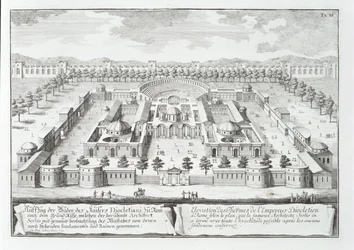 Diocletianus fürdője (Kr. u. 302), Róma, a „Történelmi építészet terve” című könyvből, 1721